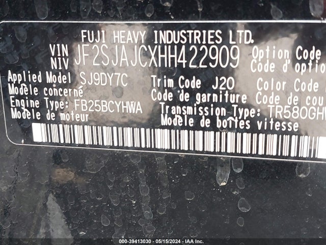 Subaru Forester 2.5i Limited 2017 JF2SJAJCXHH422909 Image 9