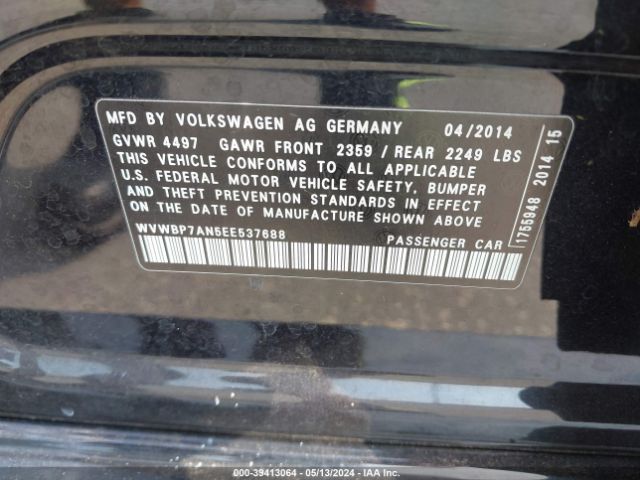 WVWBP7AN5EE537688 Volkswagen Cc 2.0t Sport