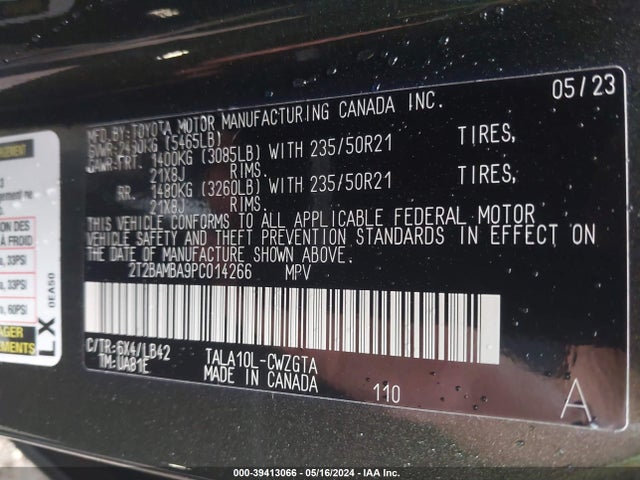 Lexus Rx 350 Premium Plus 2023 2T2BAMBA9PC014266 Image 9