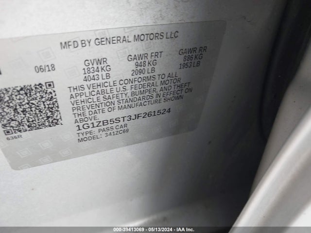 Chevrolet Malibu 1ls 2018 1G1ZB5ST3JF261524 Image 9