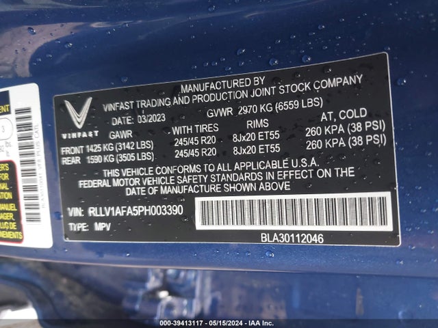 Vinfast Vf 8 Plus 2023 RLLV1AFA5PH003390 Image 9