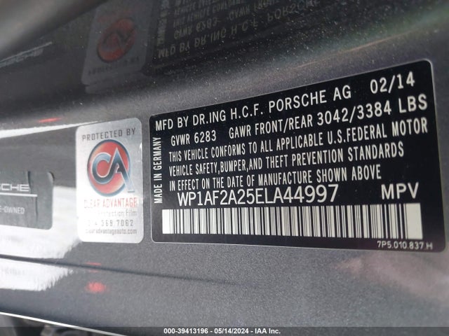 2014 PORSCHE CAYENNE WP1AF2A25ELA44997 Photo 8