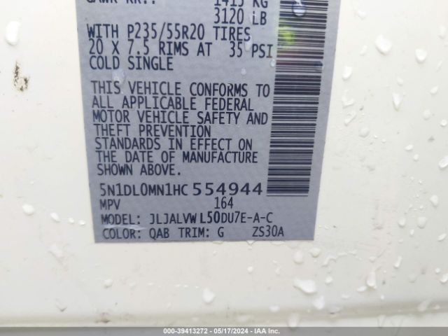 5N1DL0MN1HC554944 Infiniti QX60