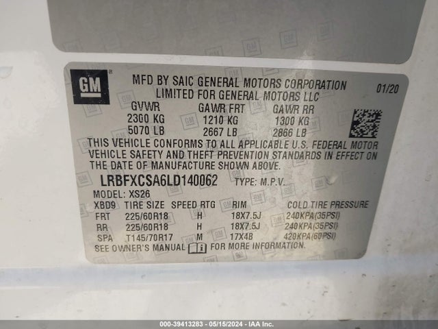 Buick Envision Fwd Essence 2020 LRBFXCSA6LD140062 Image 9