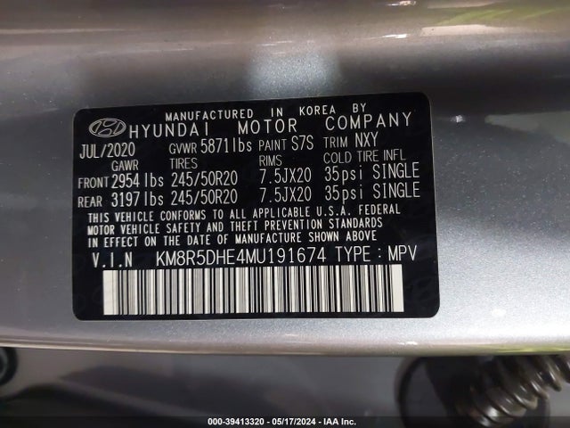 Hyundai Palisade Limited 2021 KM8R5DHE4MU191674 Image 9