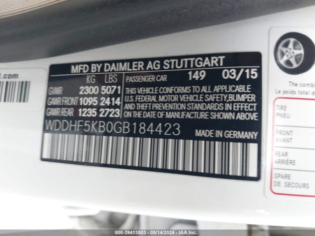 WDDHF5KB0GB184423 Mercedes-Benz E 350