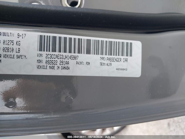 Chrysler 300 Limited 2018 2C3CCAEG3JH145907 Image 9