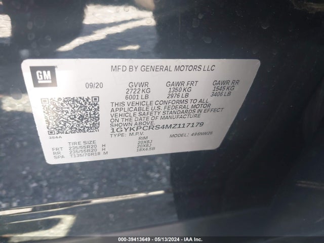 1GYKPCRS4MZ117179 Cadillac Xt6 Fwd Premium Luxury