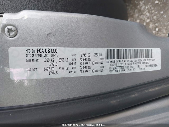 Dodge Grand Caravan Sxt 2016 2C4RDGCG6GR170781 Image 9