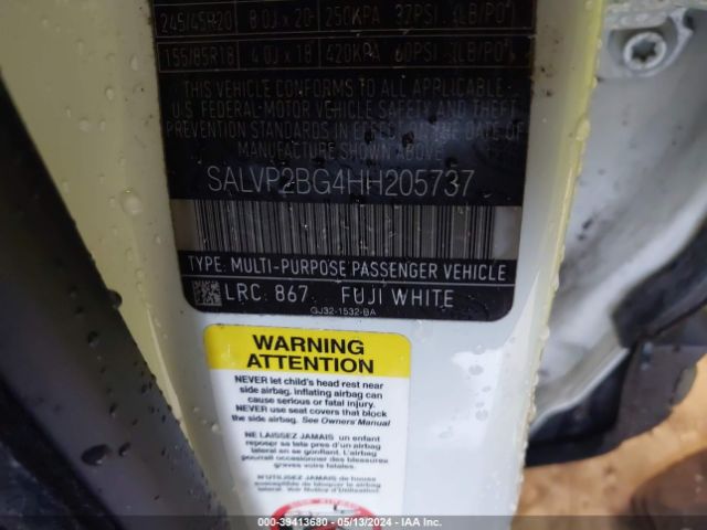 SALVP2BG4HH205737 Land Rover Range Rover Evoque Se/se Premium