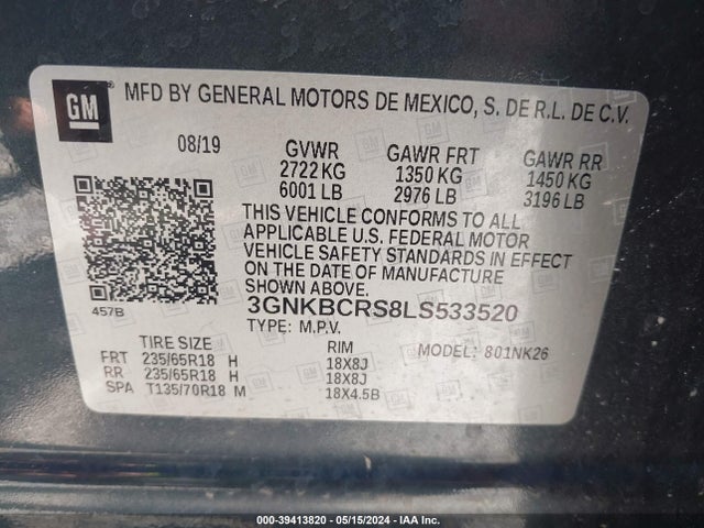 Chevrolet Blazer Fwd 2lt 2020 3GNKBCRS8LS533520 Image 9