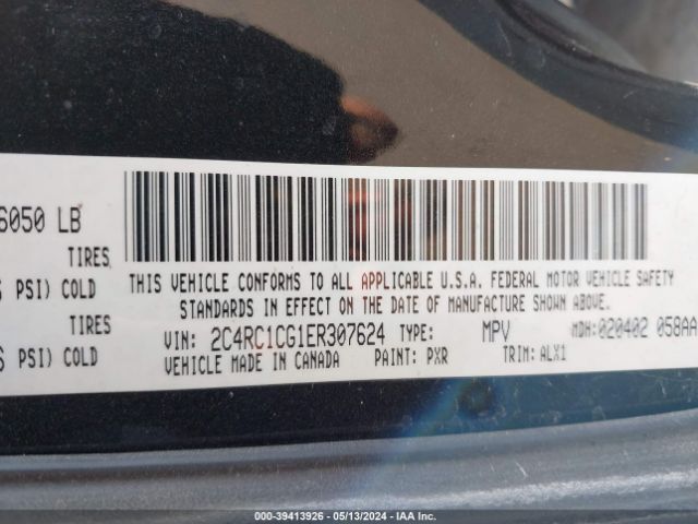 2C4RC1CG1ER307624 Chrysler Town & Country Touring-l