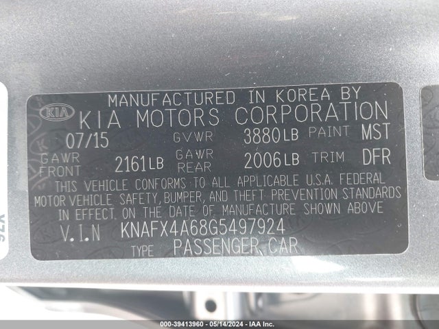 KIA FORTE LX 2016 KNAFX4A68G5497924 Image 9