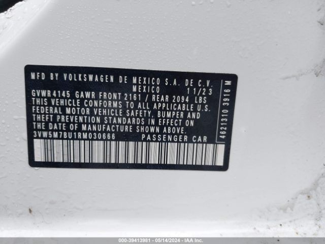 3VW5M7BU1RM030666 Volkswagen Jetta 1.5t S