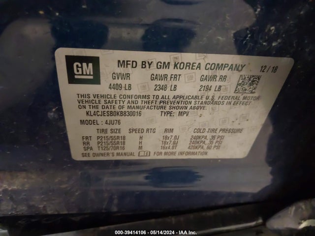 Buick Encore Awd Preferred 2019 KL4CJESB0KB830016 Image 9