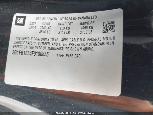 Chevrolet Camaro 2ls 2015 2G1FB1E34F9130836 Image 9