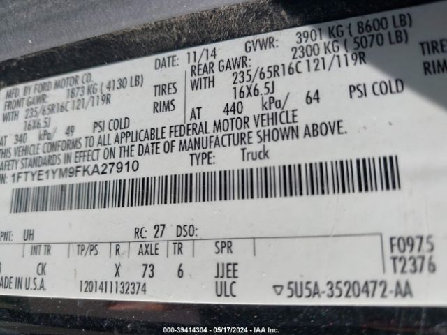 1FTYE1YM9FKA27910 Ford Transit-150