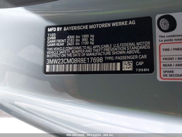3MW23CM08R8E17698 BMW 230 I