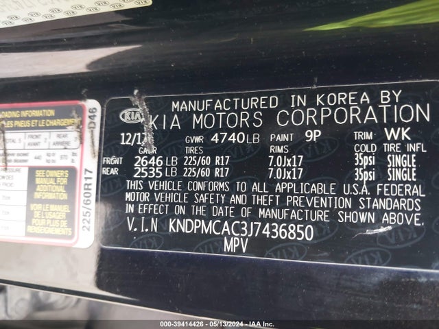 KIA Sportage Lx 2018 KNDPMCAC3J7436850 Image 9