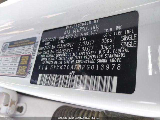 5XYK7CAF8PG013978 KIA Sportage X-pro