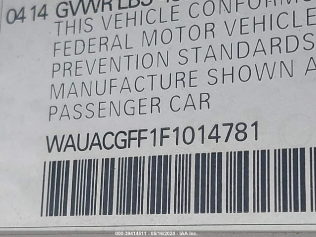 WAUACGFF1F1014781 Audi A3 1.8t Premium