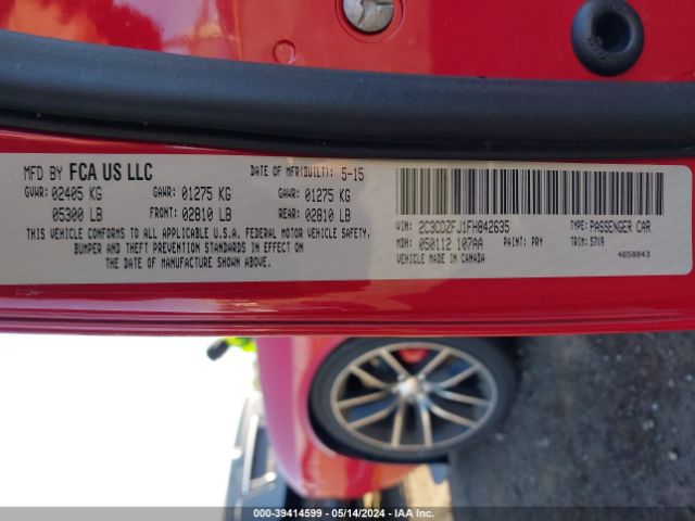 2C3CDZFJ1FH842635 Dodge Challenger R/t Scat Pack