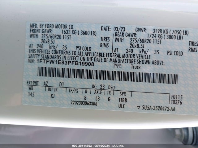 Ford F-150 King Ranch 2023 1FTFW1E83PFB19908 Image 9