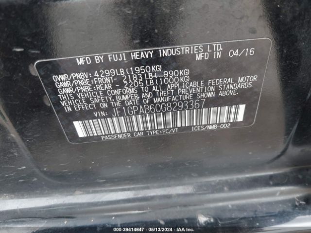 JF1GPAB60G8293367 Subaru Impreza 2.0i Premium