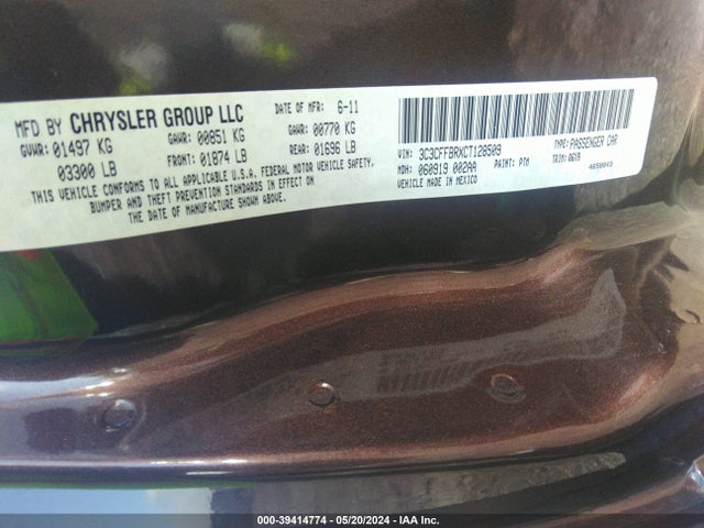 2012 FIAT 500 3C3CFFBRXCT128509 Photo 8