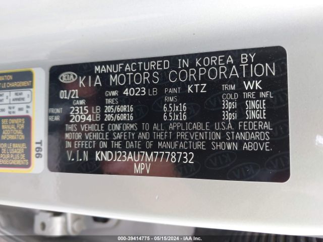 KNDJ23AU7M7778732 KIA SOUL S