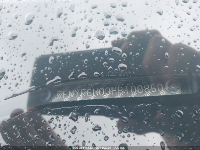 5FNYF6H00HB100850 Honda Pilot Elite