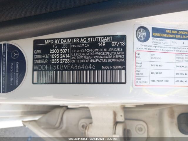 WDDHF5KB9EA864646 Mercedes-Benz E 350