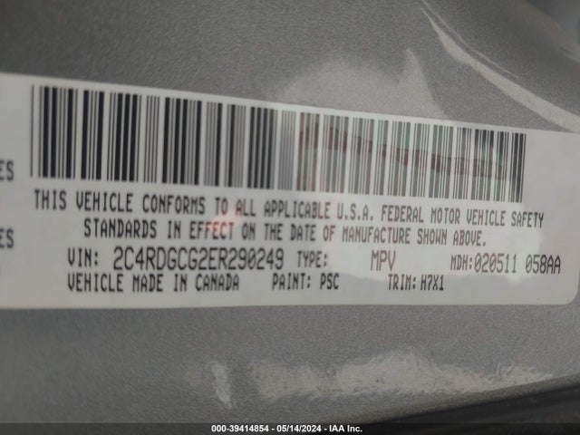 Dodge Grand Caravan Sxt 2014 2C4RDGCG2ER290249 Image 9