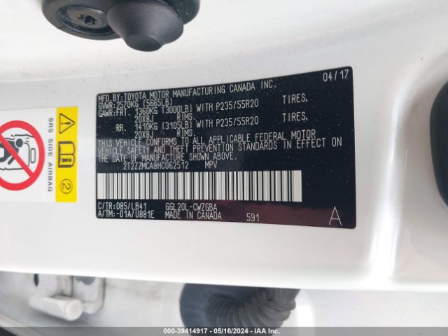 2T2ZZMCA8HC062512 Lexus RX 350