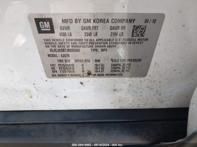 KL4CJASB7JB695060 Buick Encore Preferred