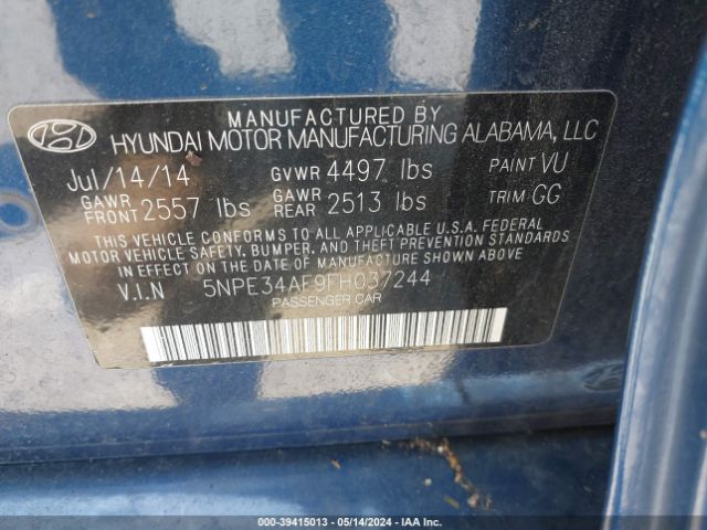 5NPE34AF9FH037244 Hyundai Sonata Limited