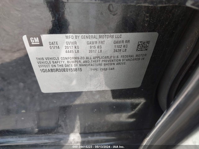 Cadillac ATS LUXURY 2014 1G6AB5R30E0159815 Image 9