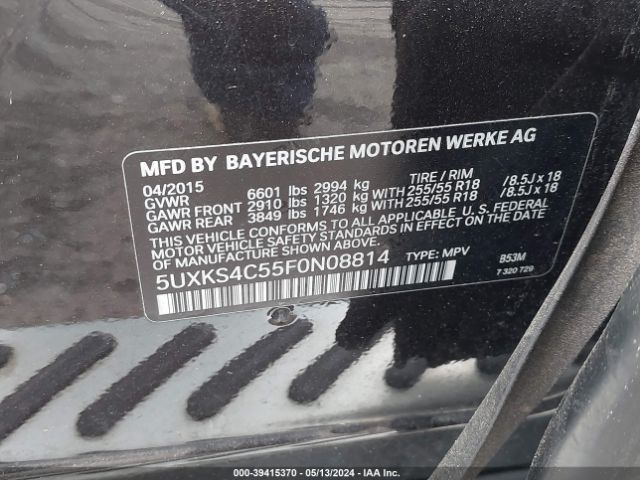 5UXKS4C55F0N08814 BMW X5 Xdrive35d