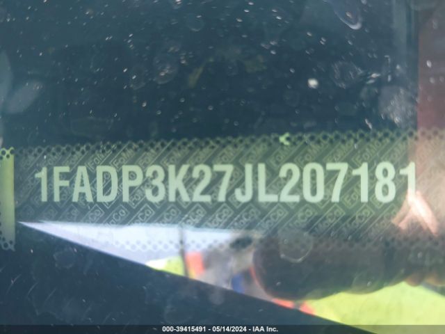 1FADP3K27JL207181 Ford FOCUS SE