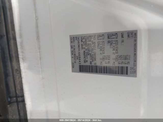 5N1AR2MN3FC669443 Nissan Pathfinder Sv