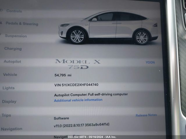 5YJXCDE2XHF044740 Tesla Model X 100d/75d/90d