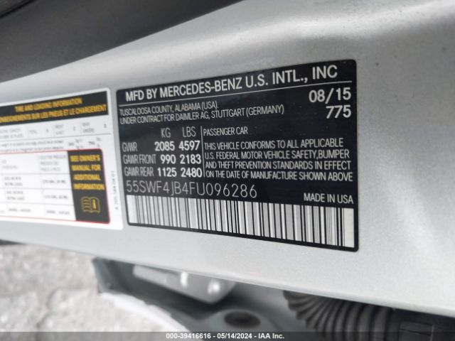 55SWF4JB4FU096286 Mercedes-Benz C 300 Luxury/sport