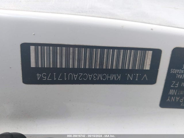 Продаж на аукціоні авто 2010 Hyundai Accent Gs, vin: KMHCM3AC2AU171754, номер лоту: 39416742