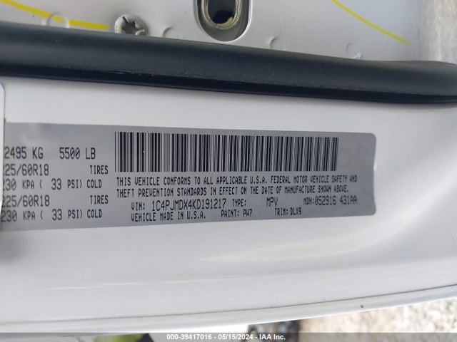 Jeep Cherokee Limited 4x4 2019 1C4PJMDX4KD191217 Image 9