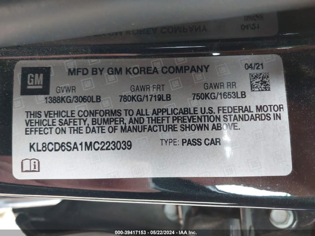 Chevrolet Spark Fwd 1lt Automatic 2021 KL8CD6SA1MC223039 Image 9