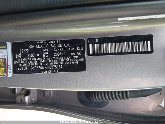 KIA Forte Lxs 2023 3KPF24AD8PE575154 Image 9