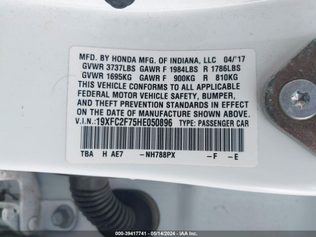 19XFC2F75HE050896 Honda CIVIC EX