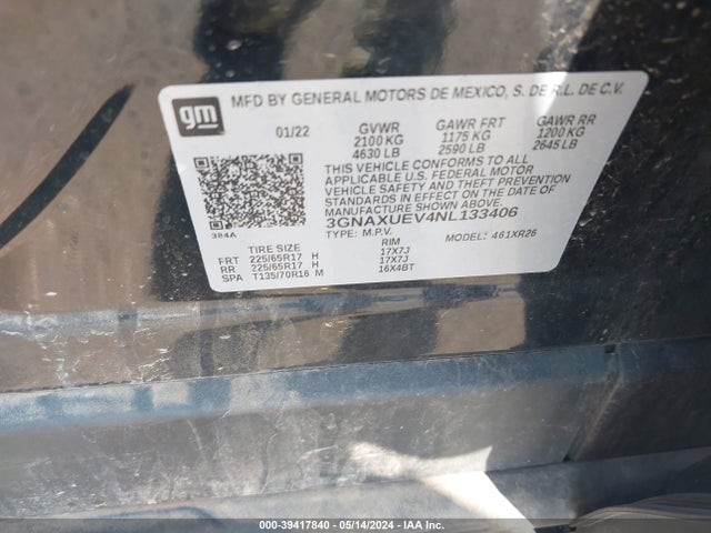 Chevrolet Equinox Awd Lt 2022 3GNAXUEV4NL133406 Image 9
