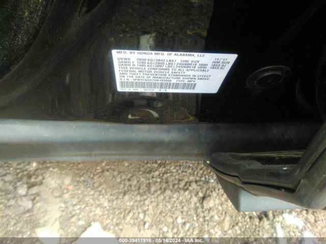 5FNYF6H37HB103058 Honda Pilot Ex