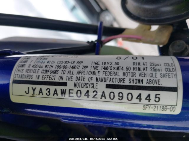 2002 YAMAHA TW200 JYA3AWE042A090445 Photo 9